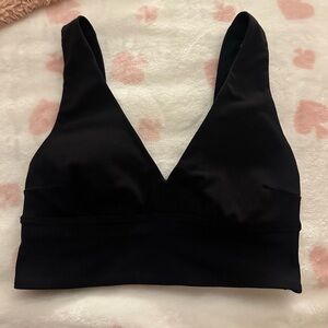 Lululemon Align V-Neck Black Sports Bra C/D Cup - Size 4